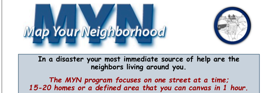 map your neighborhood flyer showing benefits of knowing who your neighbors are